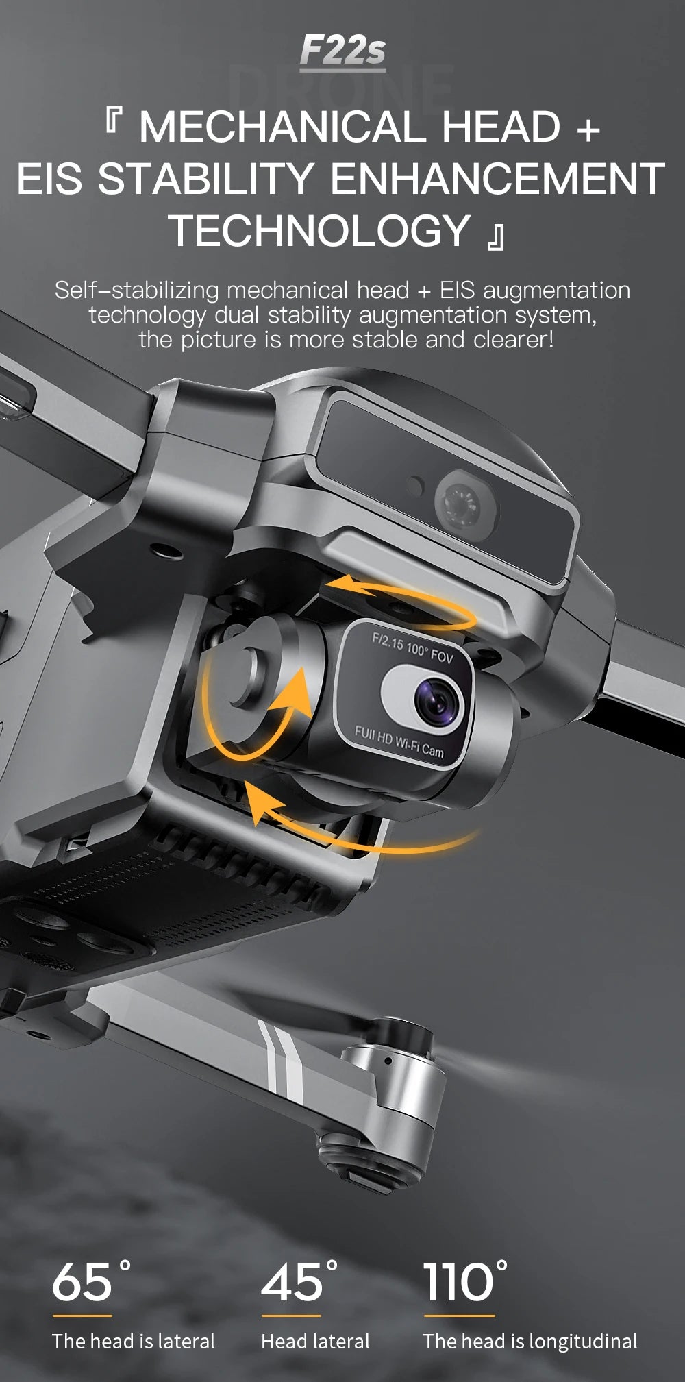 SJRC F22S 4K HD PRO Drone - With 4K HD Camera 2-Axis Gimbal HD Camera Obstacle Avoidance GPS 5G WiFi FPV Quadcopter RC Drone Helicopter Professional Camera Drone 17 SJRC F22S 4K HD PRO Drone, the picture is more stable and clearer! FI2.15 FOV FUII E