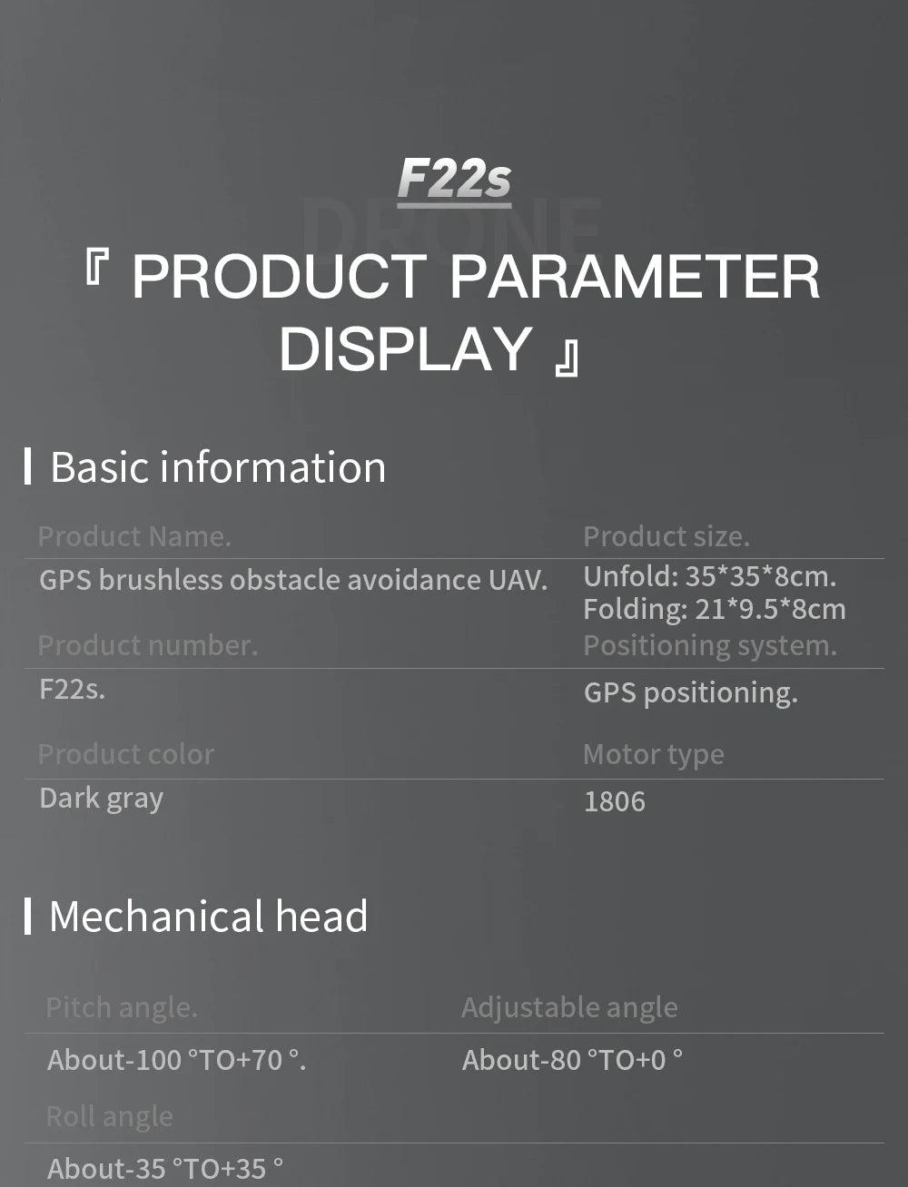 SJRC F22S 4K HD PRO Drone - With 4K HD Camera 2-Axis Gimbal HD Camera Obstacle Avoidance GPS 5G WiFi FPV Quadcopter RC Drone Helicopter Professional Camera Drone 40 SJRC F22S 4K HD PRO Drone, GPS brushless obstacle avoidance UAV: unfolding: 35*35*8c