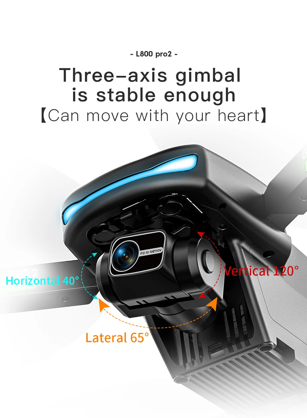 L800 Pro 2 Drone - 4K HD Camera 3-Axis Gimbal 5G WIFI Dron Obstacle Avoidance Brushless Motor RC Professional FPV Quadcopter Professional Camera Drone 27 L800 Pro 2 Drone, Verticak 1208 Horizontel 409 Lateral 659 pro2 105 Fov
