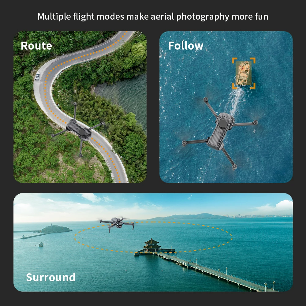 KBDFA U99 Drone, Multiple flight modes make aerial photography more fun Route Follow Sur