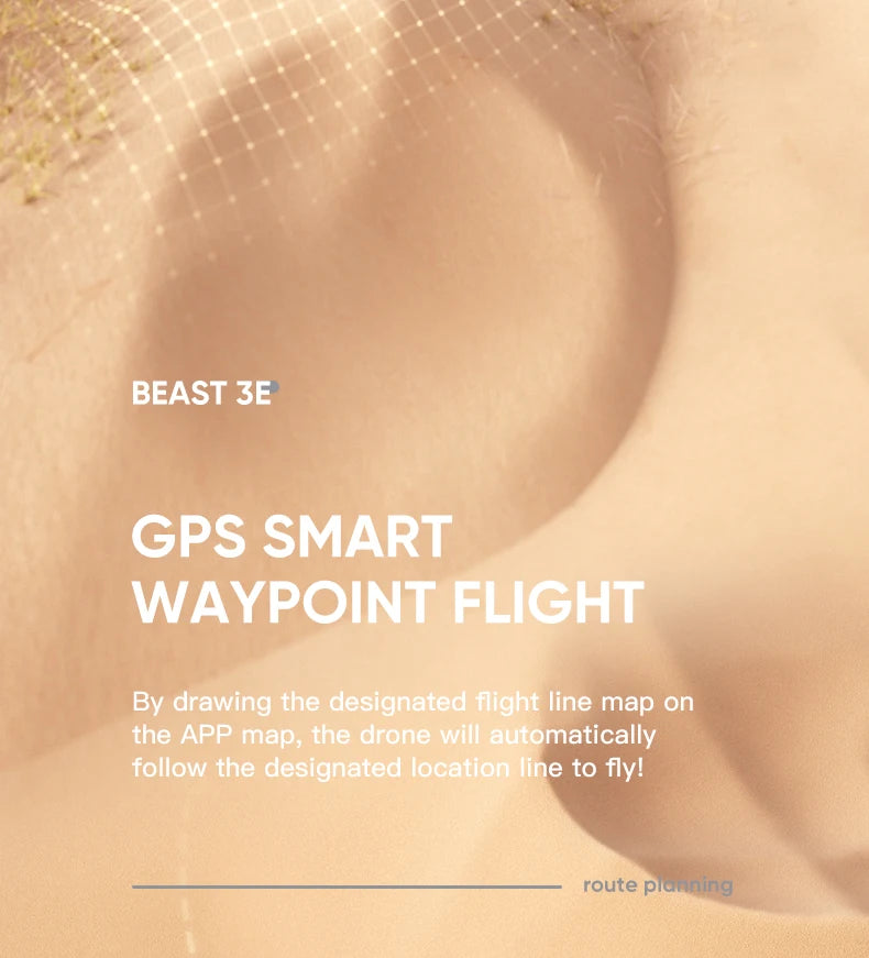 BEAST 3E SG906 MAX2 Drone - Professional FPV 4K HD Camera with 3-Axis Gimbal 5G WiFi Brushless GPS Quadcopter Obstacle Avoidance Professional Camera Drone 34 BEAST 3E SG906 MAX2 Drone, the drone will automatically follow the designated flight line map on the APP map to flyl route