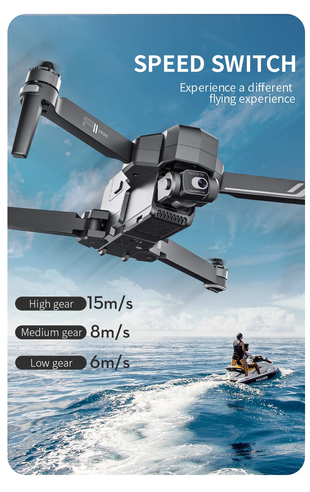 SJRC F11 / F11S Pro Drone - With 4K HD Camera 3KM WIFI GPS EIS 2-axis Anti-Shake Gimbal FPV Brushless Quadcopter Professional RC Dron Professional Camera Drone 44 SJRC F11 / F11S Pro Drone, F215137 Fov bhmjlrsCam High gear 5