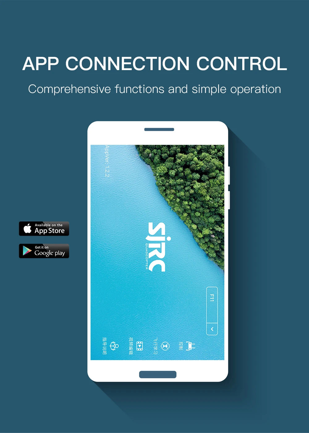 SJRC F11 / F11S Pro Drone - With 4K HD Camera 3KM WIFI GPS EIS 2-axis Anti-Shake Gimbal FPV Brushless Quadcopter Professional RC Dron Professional Camera Drone 45 SJRC F11 / F11S Pro Drone, APP CONNECTION CONTROL Comprehensive functions and simple operation Available on the App Store