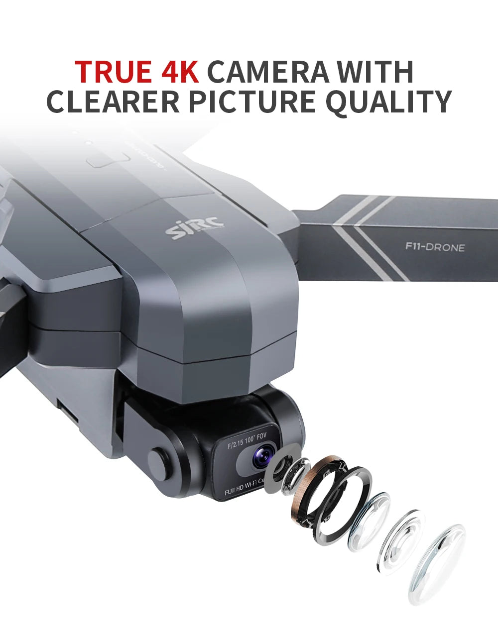 SJRC F11 / F11S Pro Drone - With 4K HD Camera 3KM WIFI GPS EIS 2-axis Anti-Shake Gimbal FPV Brushless Quadcopter Professional RC Dron Professional Camera Drone 58 SJRC F11 / F11S Pro Drone, TRUE 4K CAMERA WITH CLEARER PICTURE QUALITY F