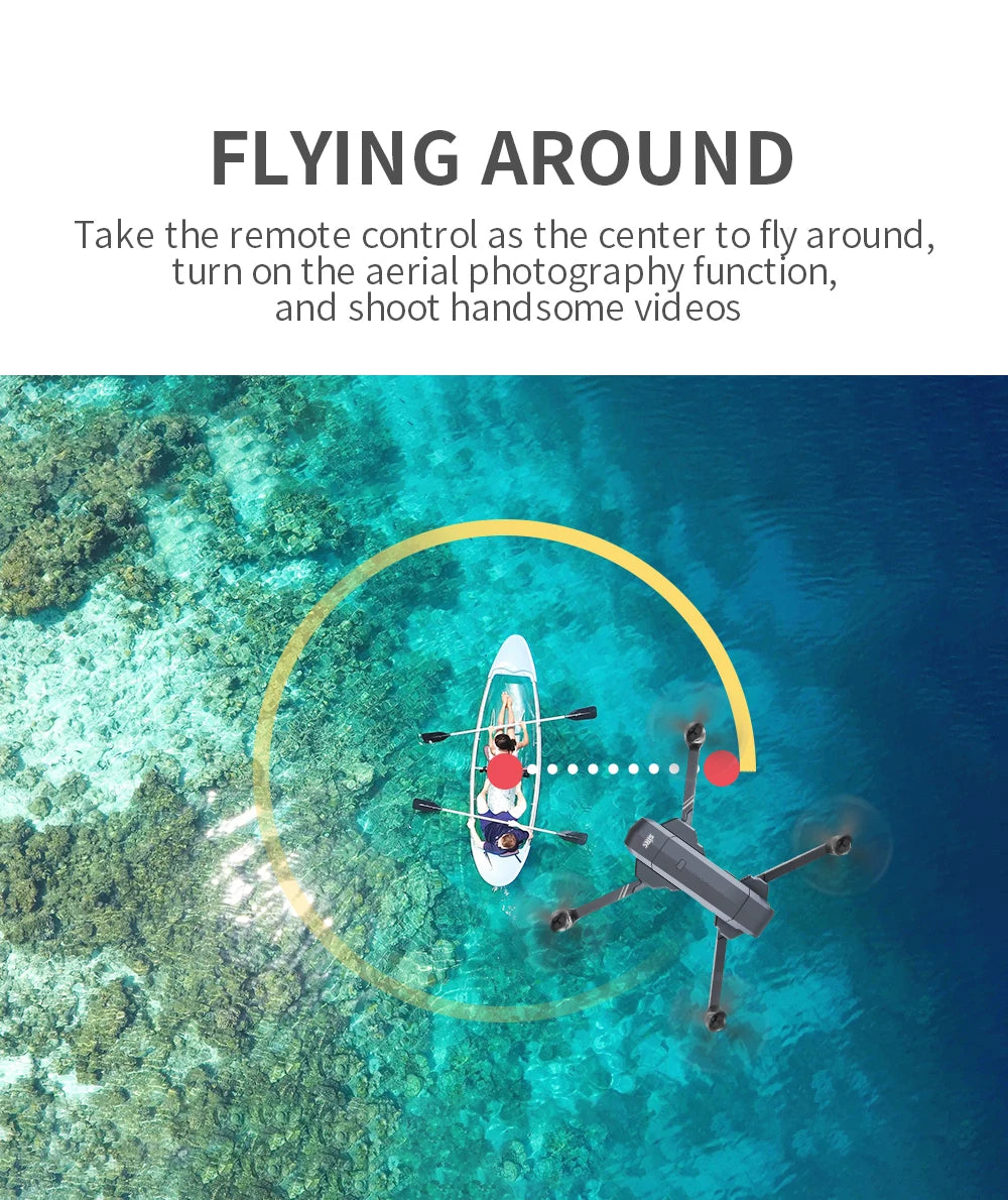 SJRC F11 / F11S Pro Drone - With 4K HD Camera 3KM WIFI GPS EIS 2-axis Anti-Shake Gimbal FPV Brushless Quadcopter Professional RC Dron Professional Camera Drone 71 SJRC F11 / F11S Pro Drone, FLYING AROUND Take the remote control as the center to fly around . turn