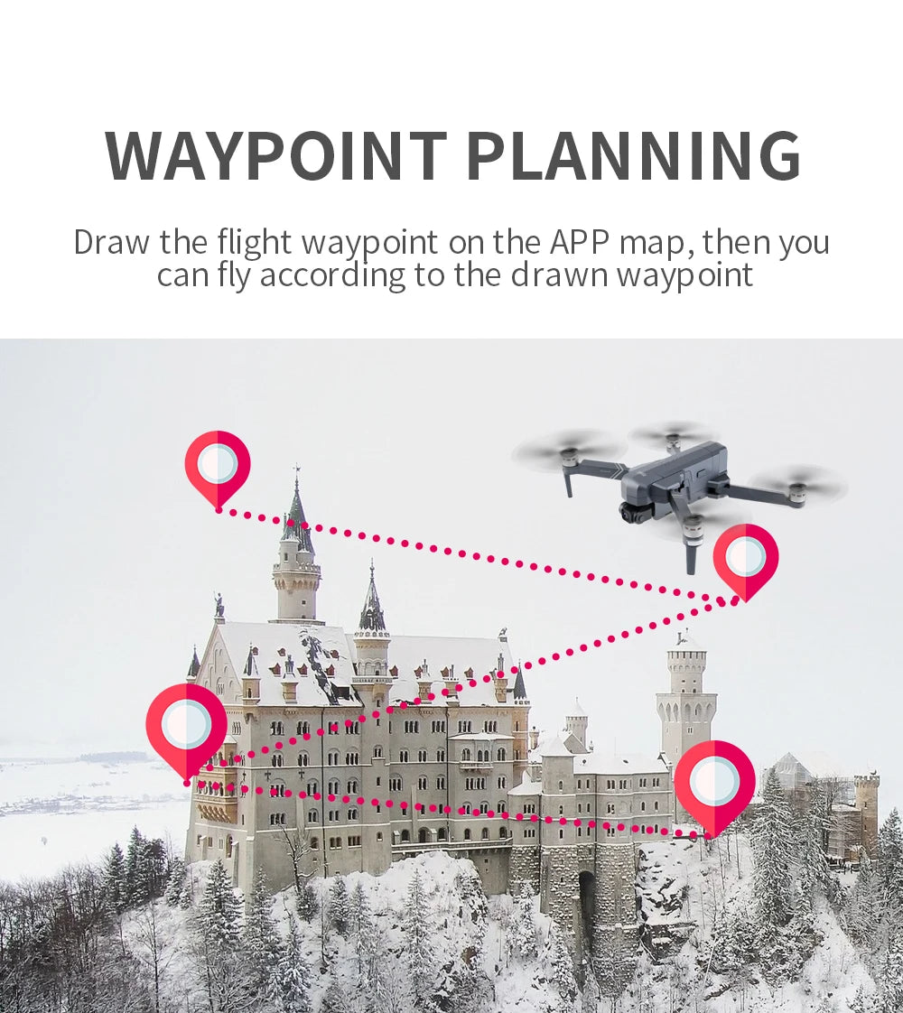 SJRC F11 / F11S Pro Drone - With 4K HD Camera 3KM WIFI GPS EIS 2-axis Anti-Shake Gimbal FPV Brushless Quadcopter Professional RC Dron Professional Camera Drone 70 SJRC F11 / F11S Pro Drone, Draw the flight waypoint on the APP map,then you can fly according to the
