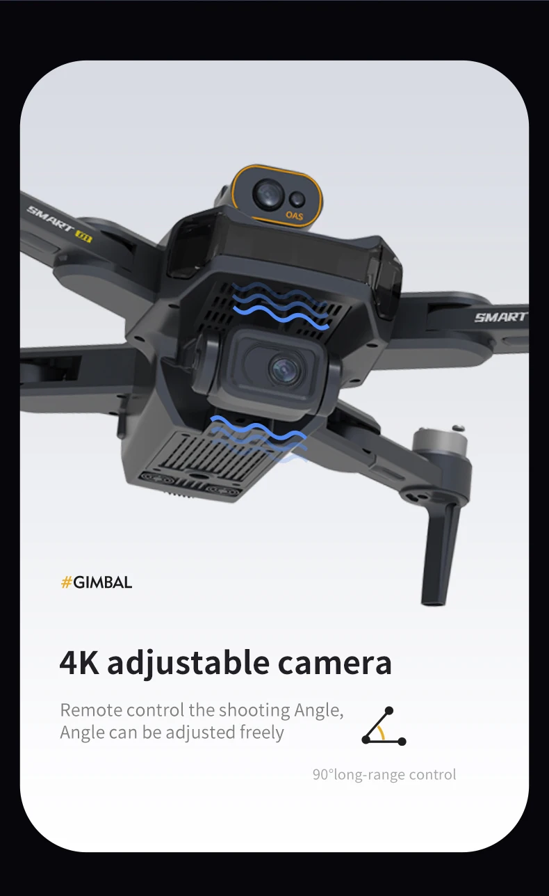 JJRC X21 Drone, Oas SmarI GIMBAL 4K adjustable camera Remote control the shooting Angle