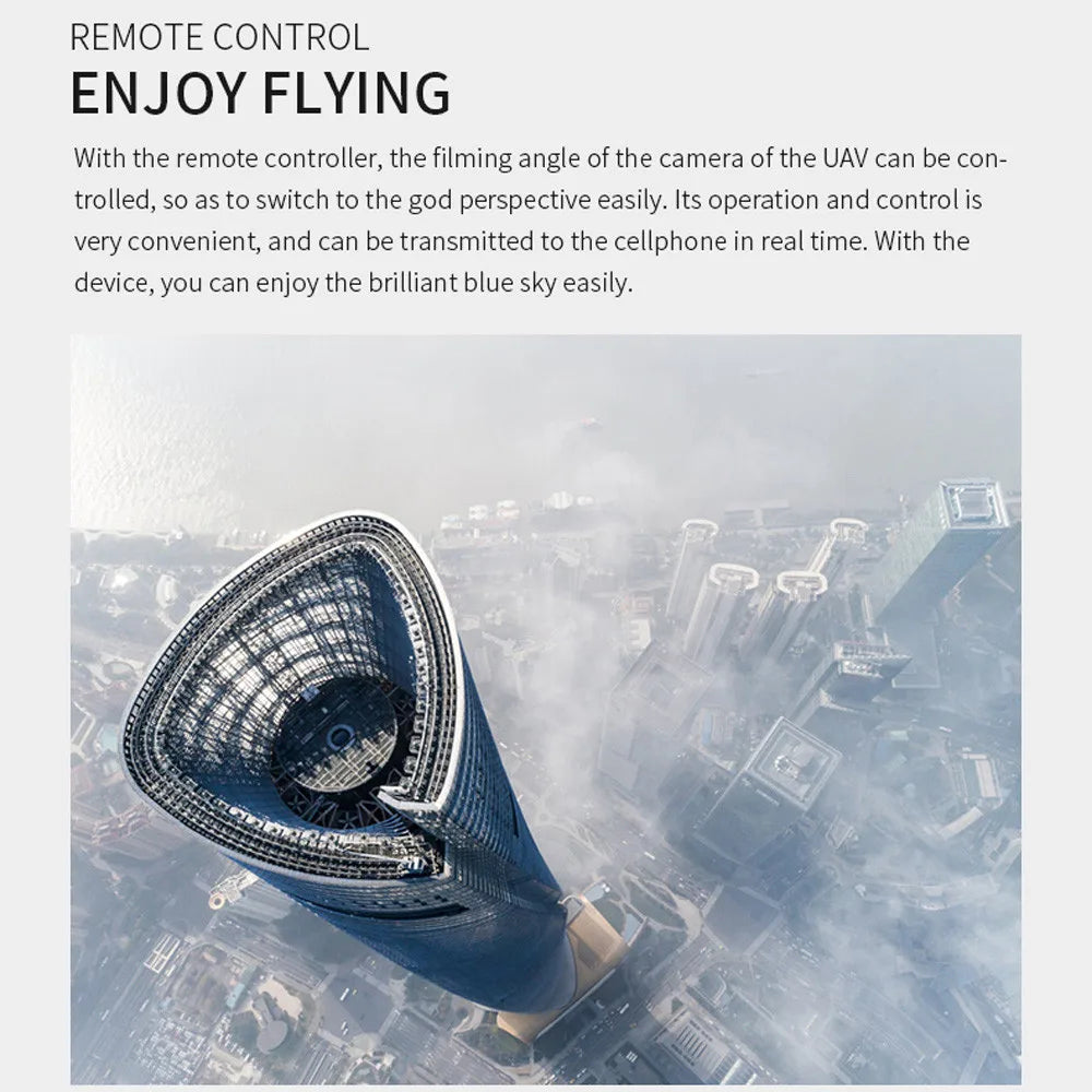 Visuo XS818 GPS Drone - 1800mAh 5G Wifi FPV 4K HD Dual Camera Optical-Flow RC Quadcopter Drones Professional Camera Drone 20 Visuo XS818 GPS Drone, REMOTE CONTROL ENJOY FLYING With the remote controller, you can