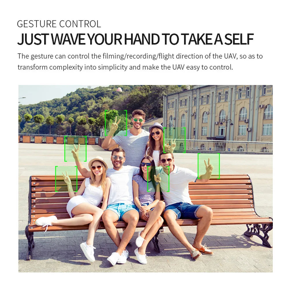 Visuo XS818 GPS Drone - 1800mAh 5G Wifi FPV 4K HD Dual Camera Optical-Flow RC Quadcopter Drones Professional Camera Drone 28 Visuo XS818 GPS Drone, GESTURE CONTROL JUSTWAVEYOURHAND TO TAKEA