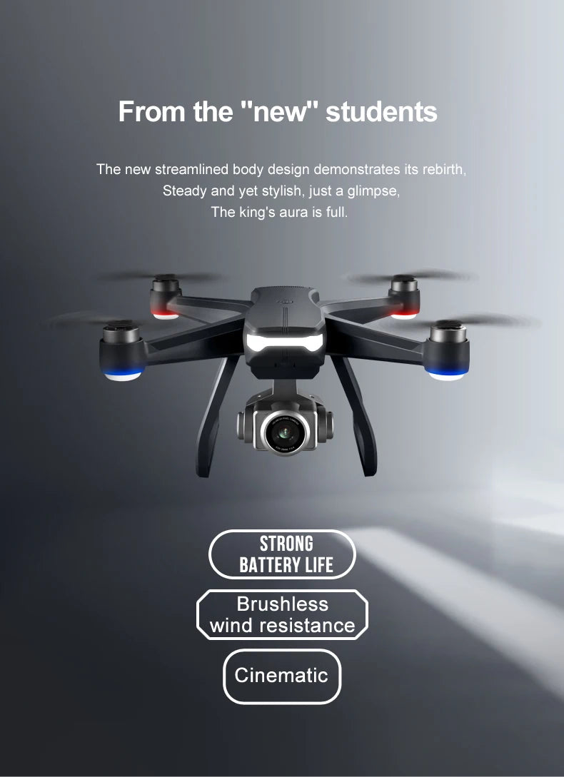 F11 PRO Drone - GPS 4K HD Dual HD Camera Professional WIFI FPV التصوير الجوي بدون فرش محرك كوادكوبتر Dron Toys كاميرا احترافية بدون طيار 16 F11 PRO Drone, new streamlined body design demonstrates its rebirth Steady and yet stylish,