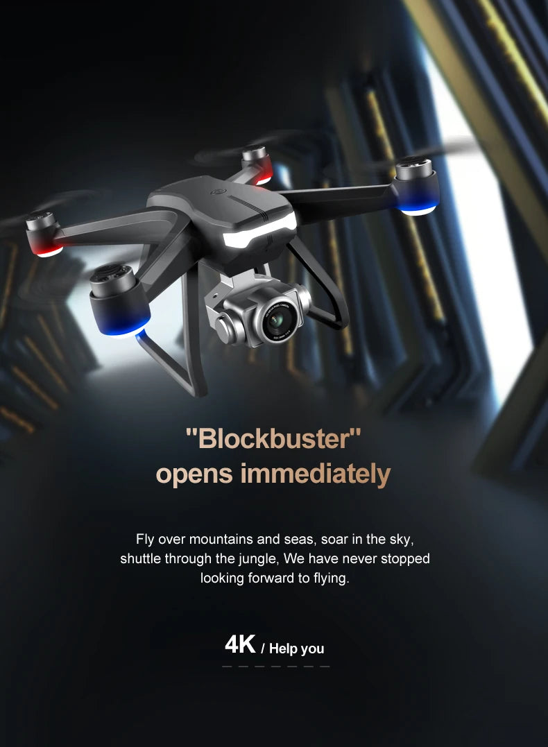 F11 PRO Drone - GPS 4K HD Dual HD Camera Professional WIFI FPV التصوير الجوي بدون فرش محرك كوادكوبتر Dron Toys كاميرا احترافية بدون طيار 19 F11 PRO Drone, "Blockbuster" opens immediately Fly over mountains and seas, soar in the