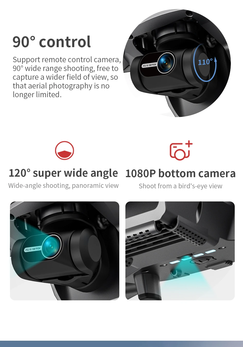 L106 Drone - 3 Axis Gimbal Camera Professional 8K HD GPS 5G FPV 3Kilometers 25 Minutes Brushless RC Quadcopter Toys Professional Camera Drone 27 L106 Drone, 1209 super wide angle 1080P bottom camera Wide-angle shooting; panoramic view .