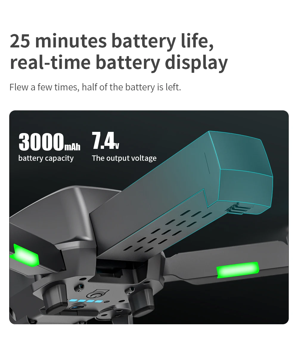 L106 Drone - 3 Axis Gimbal Camera Professional 8K HD GPS 5G FPV 3Kilometers 25 Minutes Brushless RC Quadcopter Toys Professional Camera Drone 31 L106 Drone, 300Omn 1.4v battery capacity, real-time battery display Flew