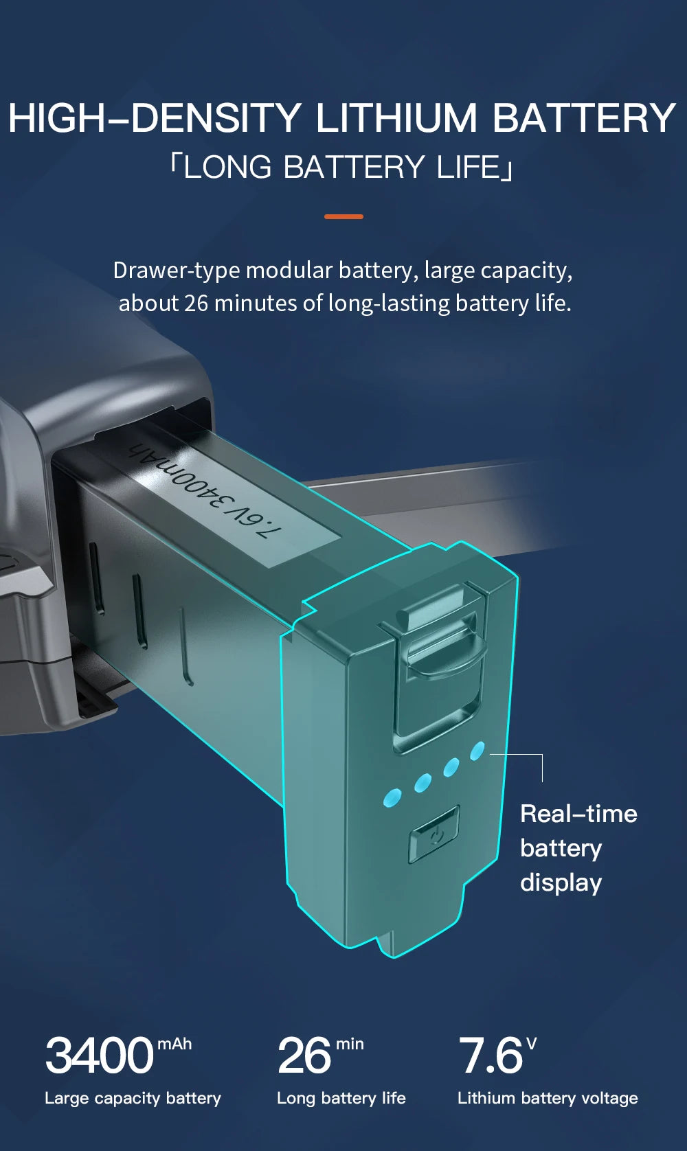 ZLL SG908 MAX Drone, TLONG BATTERY LIFE] Drawer-type modular battery, large capacity