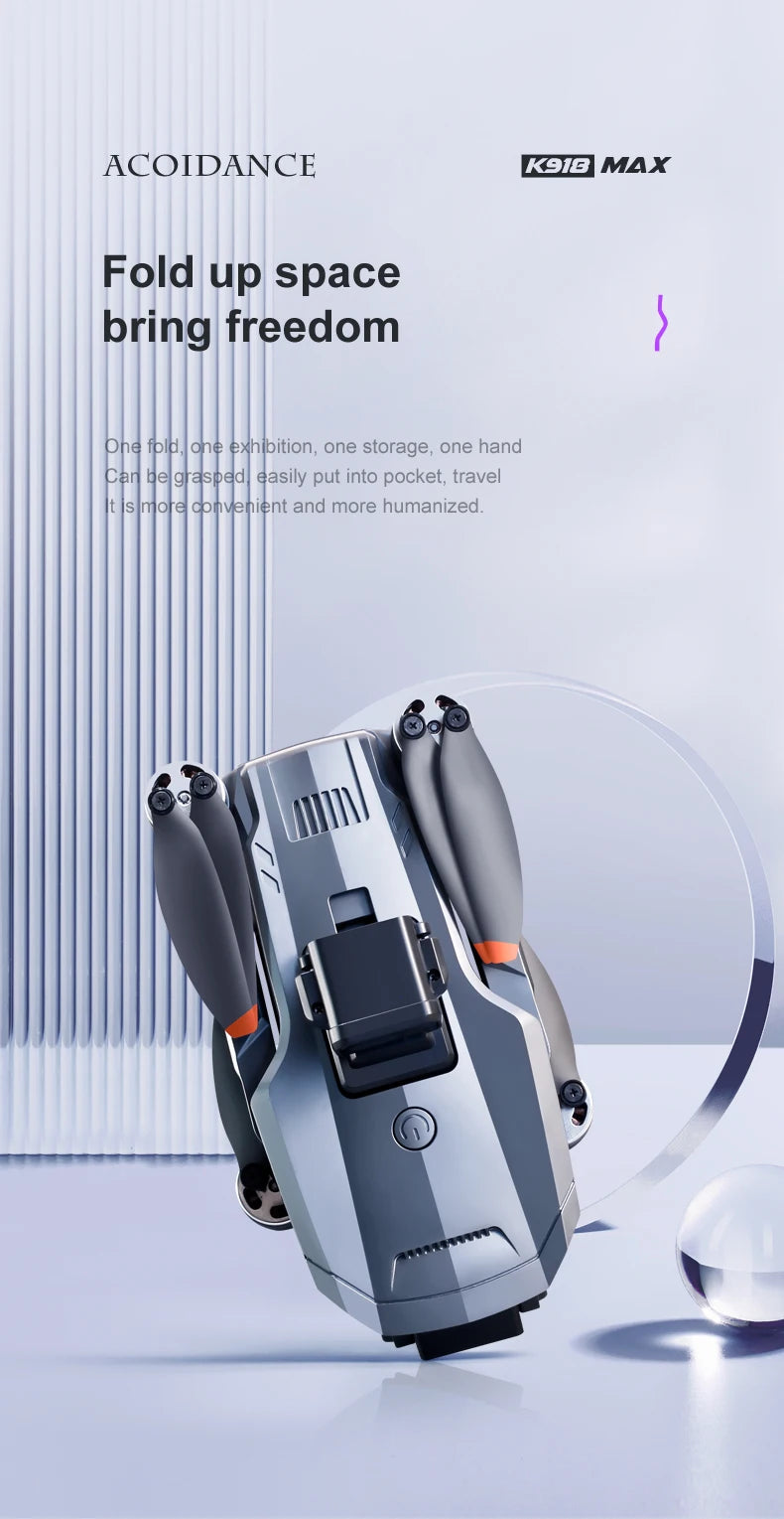 XYRC K918 MAX GPS Drone - 4K HD Professional لتجنب العوائق 8K HD DualHD كاميرا بدون فرش قابلة للطي كوادكوبتر RC مسافة 1200 متر كاميرا احترافية بدون طيار 27 XYRC K918 MAX GPS Drone, ACOIDANCE K91 MAX Fold up space bring freedom One fold, one exhibition;