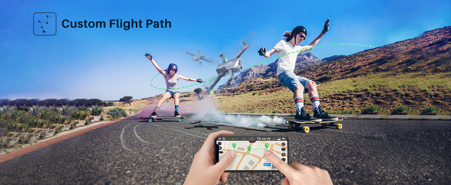 SYMA X500 4K HD Drone, the wide-angle lens combined with a 90° vertical gimble movement allows you