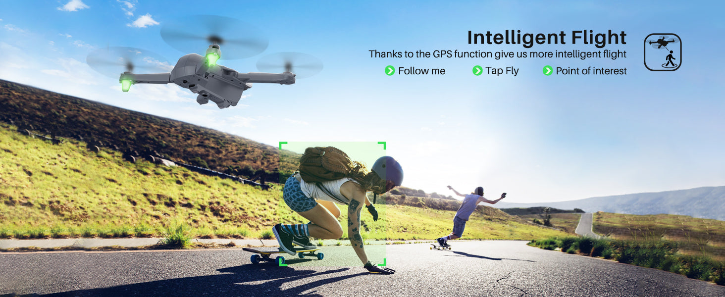 SYMA X500 4K HD Drone, Intelligent Flight Thanks to the GPS function give us more intelligent flight Follow me Tap Fly Point of