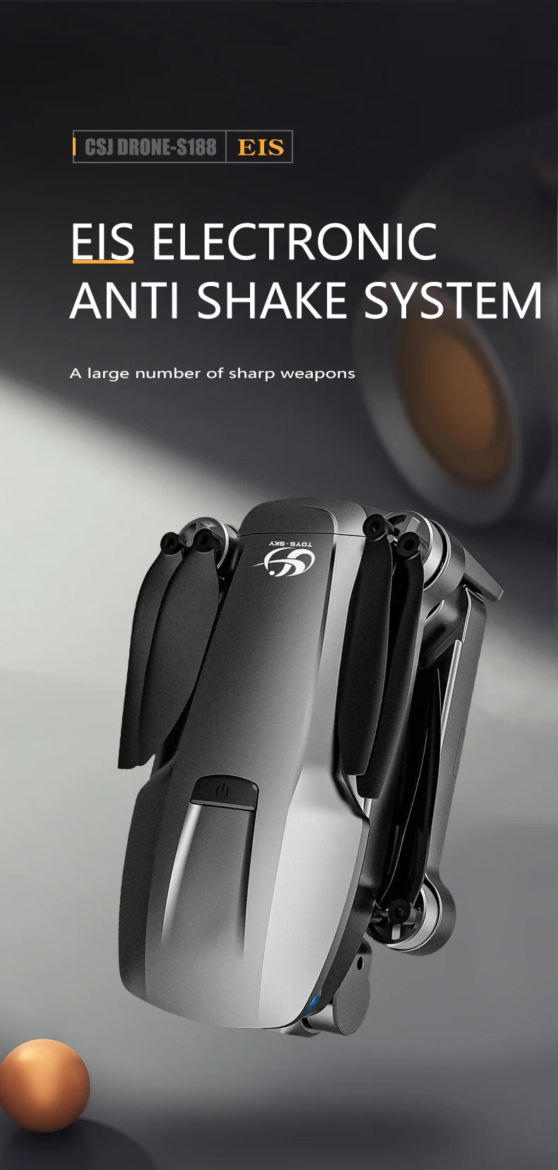 S188 Drone - Professional GPS 4K HD Drone True EIS 2-Axis Gimbal Drones 6K HD Camera Drones 5G FPV RC 1.5KM Brushless Motor Quadcopter Toys Professional Camera Drone 15 S188 Drone, CSJ DRONE-S188 EIS ELECTRONIC ANTI