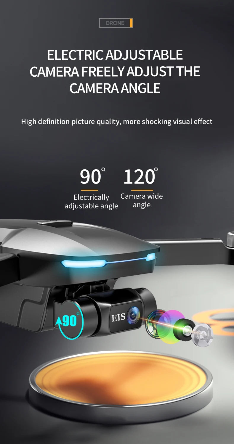 S188 Drone - Professional GPS 4K HD Drone True EIS 2-Axis Gimbal Drones 6K HD Camera Drones 5G FPV RC 1.5KM Brushless Motor Quadcopter Toys Professional Camera Drone 17 S188 Drone, DRONE ELECTRICADJUSTABLE CAMERA FREELY ADJUST