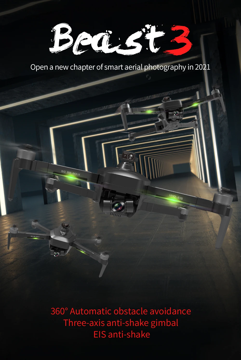 JINHENG SG906 Max GPS Drone, Beast3 Open a new chapter of smart aerial photography in 2021 5G 908 El
