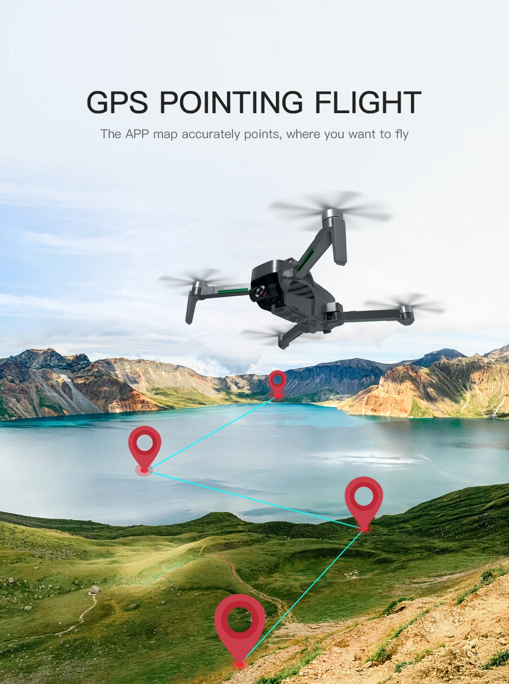 JINHENG SG906 Max GPS Drone, GPS POINTING FLIGHT The APP map accurately points, where you want to