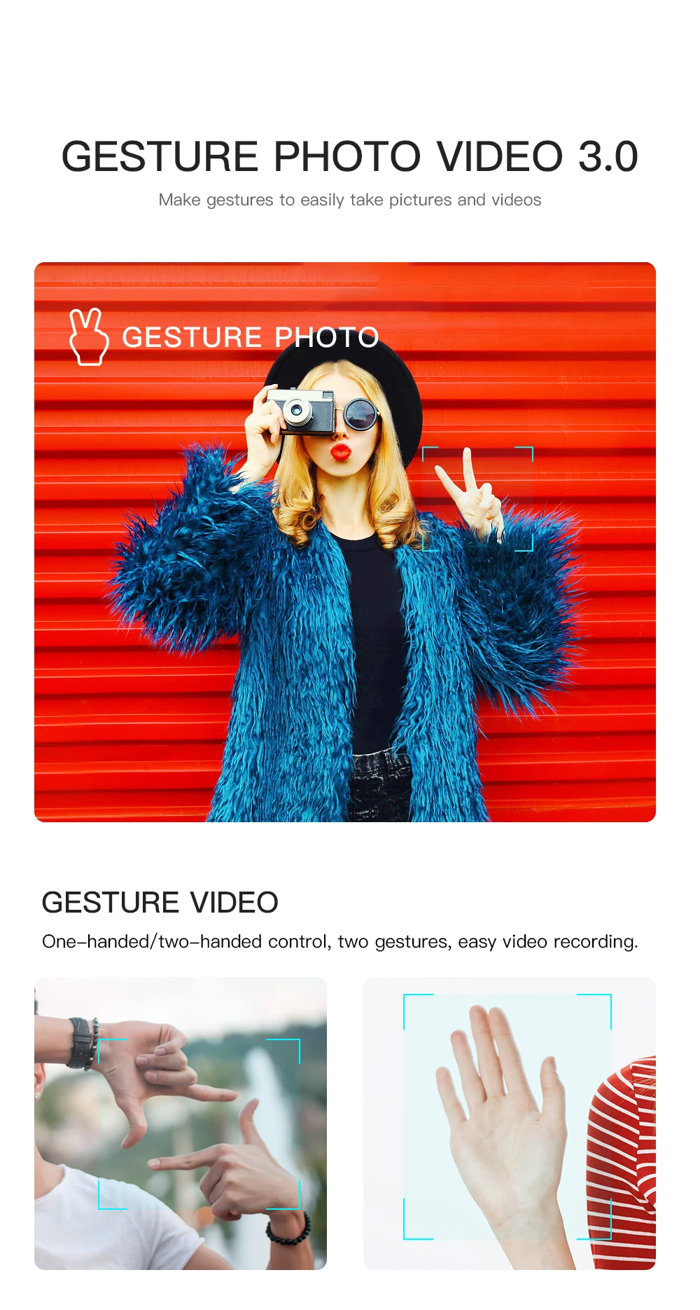 JINHENG SG906 Max GPS Drone, GESTURE PHOTO VIDEO 3.0 Make gestures to easily take pictures and