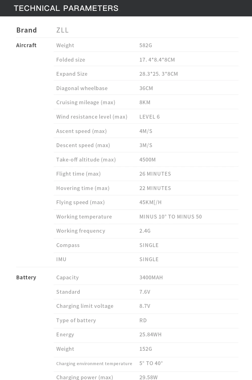 JINHENG SG906 Max GPS Drone, ZLL Aircraft Weight 5826 Folded size 17.4*8.4*