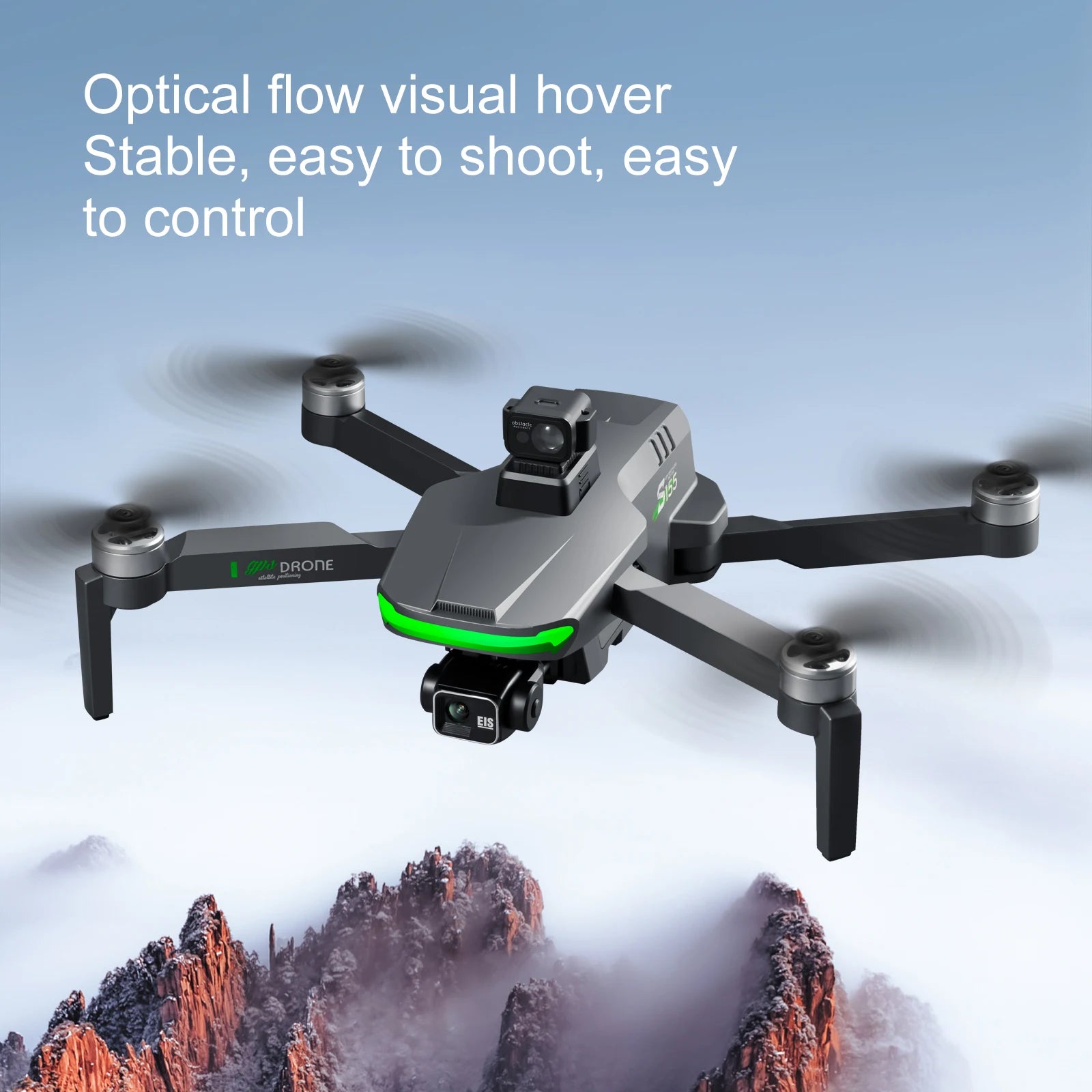 S155 Drone - GPS 2.5K HD Dual Camera With Obstacle Avoidance Helicopter Profesional Brushless Dron Bearing 500g RC Plane Toys 25 S155 Drone, Optical flow visual hover Stable, easy to shoot; easy to control W Gp