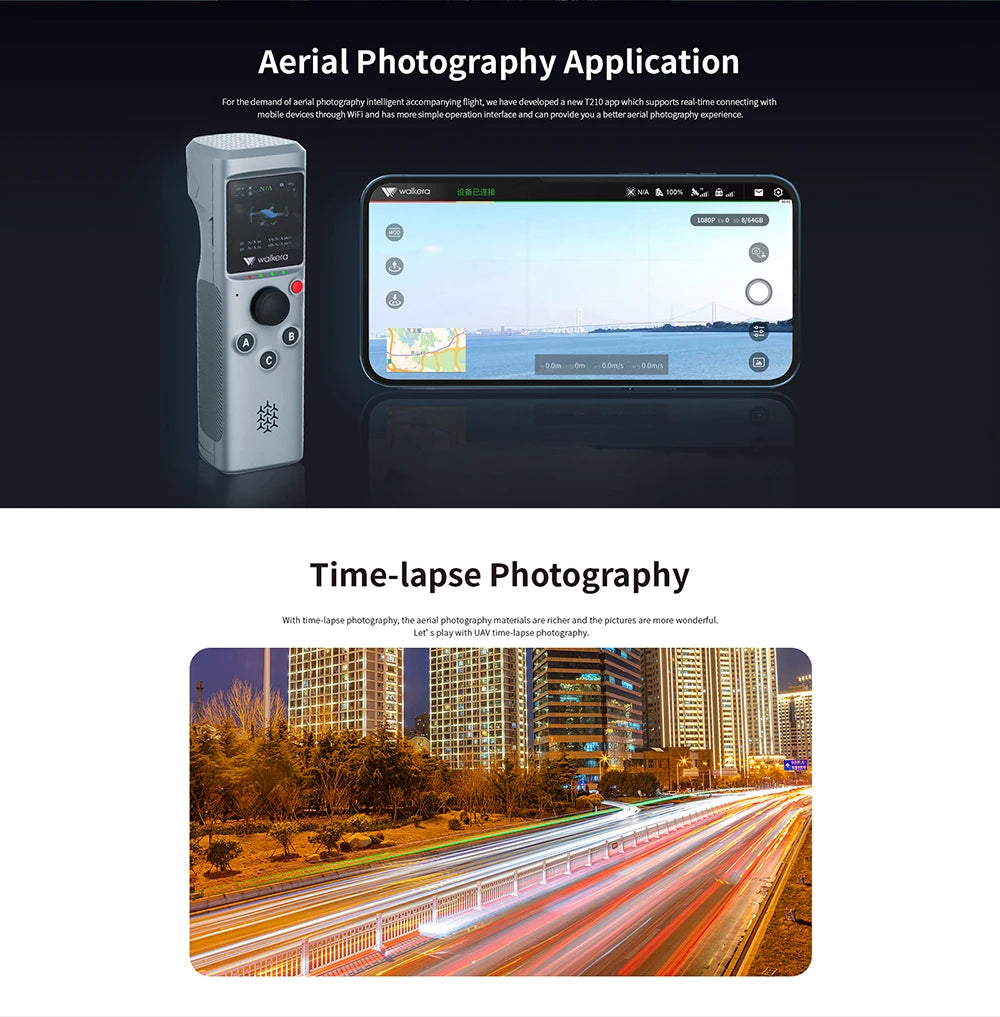 Walkera T210 Drone - 4k Camera for Adults Professional GPS Video Voice FPV Drones RC Toys RC Drone 4k Drone Camera Professional Camera Drone 19 Walkera T210 Drone, Application for the demanddl aerial photography intclligent accompanying