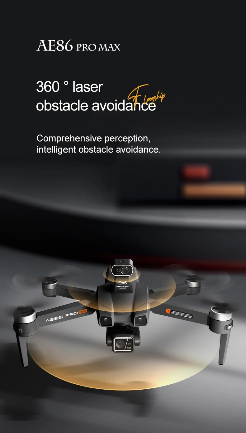 AE86 Pro Max Drone - GPS 4K HD Camera Three Axis Mechanical Pan Tilt Camera Brushless Laser Obstacle Avoidance GPS Drones toys 20 AE86 Pro Max Drone, AE86 PRO MAX 360 laser obstacle avoidance 0 PpO AEES