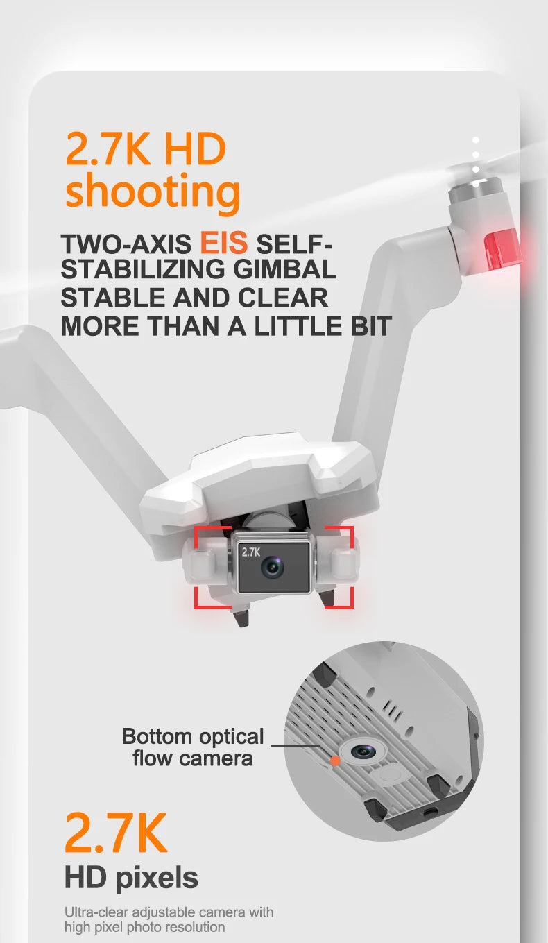 New L100 GPS V-type Drone - Professional Aerial HD Dual Camera EIS 2-Axis Gimbal V-type Double Rotor 30mins Long-Endurance RC Aircraft Professional Camera Drone 22 New L100 GPS V-type Drone, 2.7K HD shooting TWO-AxIS EIS SELF- STAB