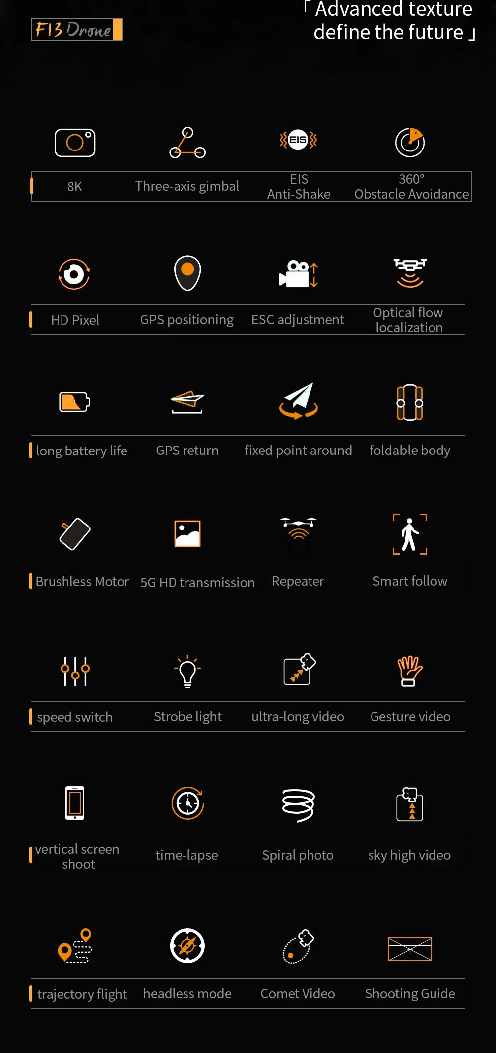 4DRC F13 - GPS Drone, [ Advanced texture FlZ Drone] define the future [ EIS