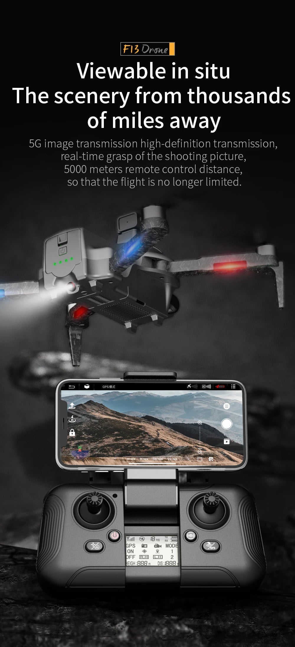 4DRC F13 - GPS Drone, Gpsei @will Katinid De Doen