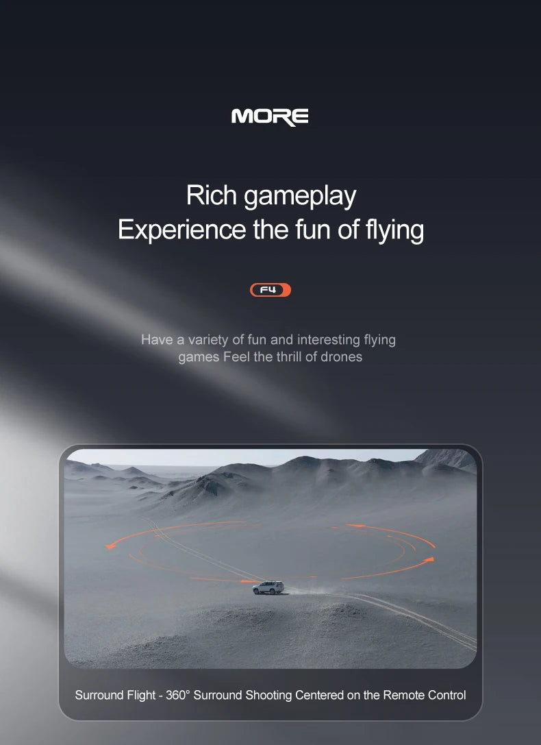 F4S Drone, "Surround Flight 360" is a 360-degree shooting game with a remote