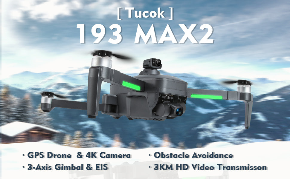 193MAX2 GPS Drone - with 4K HD Camera for Adults,9800ft HD Video Transmission,Obstacle Avoidance,3-Axis Gimbal Quadcopter with EIS Anti-shake ,Brushless Motor Level 7 Wind Resistance,Auto Return Home Professional Camera Drone 7 193MAX2 GPS Drone