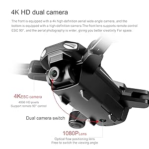S105 PRO Drone - GPS 5G Wifi Professional 4K HD Double Camera Brushless Motor Drones Stabilier, Drone for Adult with 3 Batteries Professional Camera Drone 12 S105 PRO Drone, ed eo[ooe Gianno camera S7c7 1