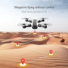 S105 PRO Drone - GPS 5G Wifi Professional 4K HD Double Camera Brushless Motor Drones Stabilier, Drone for Adult with 3 Batteries Professional Camera Drone 24 S105 PRO Drone, Waypcint flying: "ithout control 'rou want