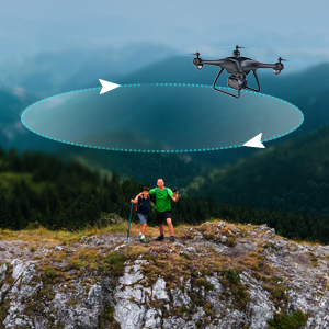 Potensic P5 Drone, press the one key return button shortly to get the drone back to the start point .