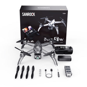 SANROCK B5W GPS Drones - with 4K HD UHD Camera for Adults Kids Beginners, Quadcopter with Brushless Motor, 5GHz FPV Transmission, Auto Return Home, Long Range Control Range Professional Camera Drone 19 SANROCK B5W GPS Drone, Lets the viewer immerse themselves in the video