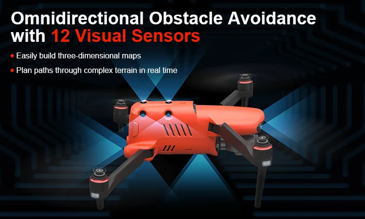 Autel evo II pro - 3 axis gimbal drones carrier 1kg payload trade 6k gps 10 km range quadcopter uav drone with hd camera Professional Camera Drone 16 Autel evo II pro, Omnidirectional Obstacle Avoidance with 12 Visual Sensors Easily build three-dimensional maps