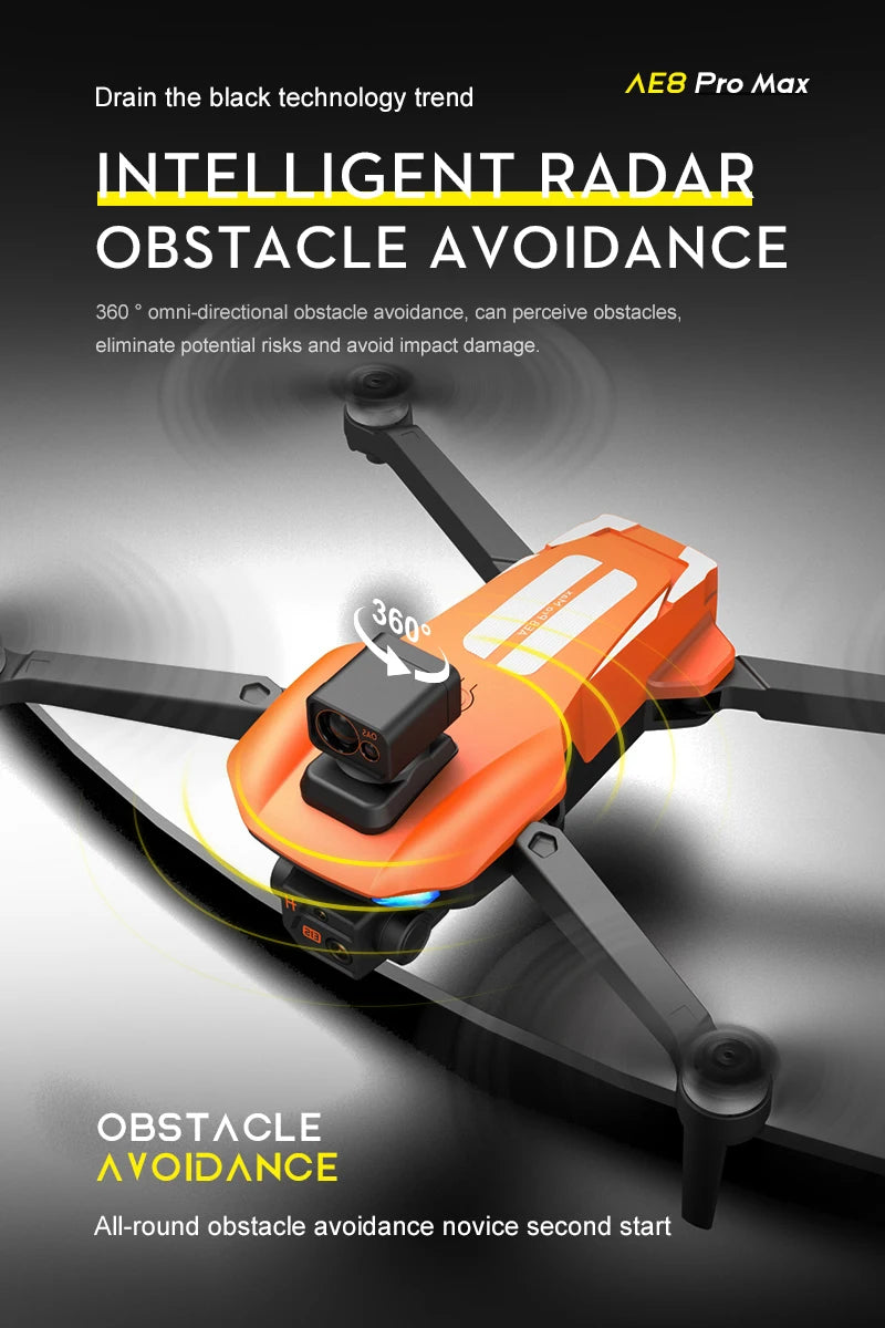 AE8 Pro Max Drone, AE8 Pro Max Drain the black technology trend NTELLGENT RADAR O
