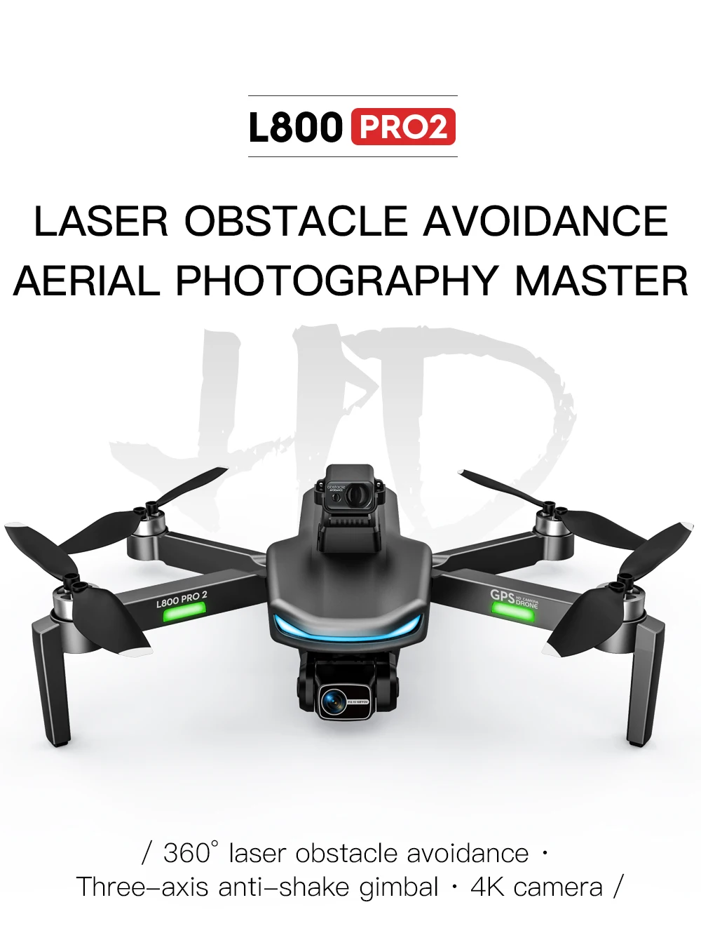 L800 Pro 2 Drone 4K HD Professional GPS FPV With Camera 3-Axis Gimbal 5G WIFI Dron Obstacle Avoidance Brushless Motor RC Quadcopter Professional Camera Drone 20 L800 Pro 2 Drone, L8oo PRO2 LASER OBSTACLE AVOIDANCE AERIAL