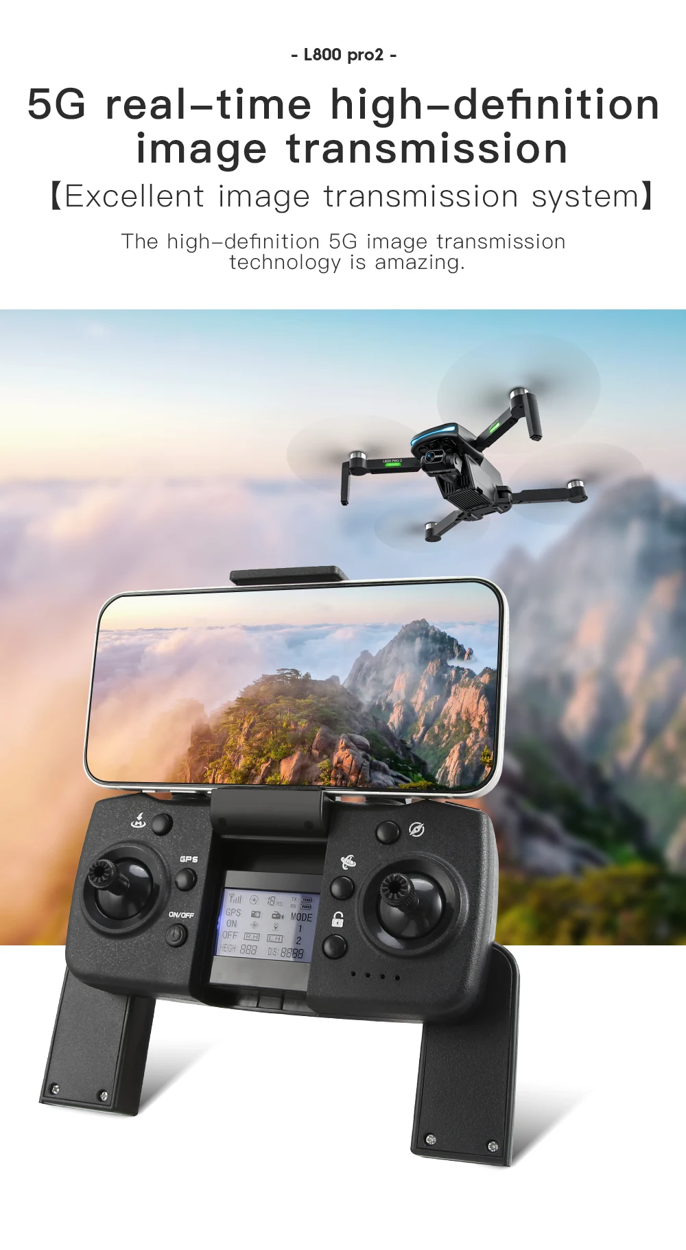 L800 Pro 2 Drone 4K HD Professional GPS FPV With Camera 3-Axis Gimbal 5G WIFI Dron Obstacle Avoidance Brushless Motor RC Quadcopter Professional Camera Drone 31 L800 Pro 2 Drone, high-definition 5G image transmission technology is amazing . Gps Yuk
