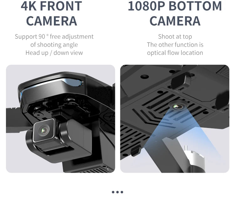 S189 Drone - GPS 6K HD Dual Camera 5G WIFI FPV Brushless Motor Foldable Quadcopter Helicopter Long Battery Life Gift Toy Professional Camera Drone 22 S189 Drone, 4K FRONT 1080P BOTTOM CAMERA Support 90 free adjustment Shoot