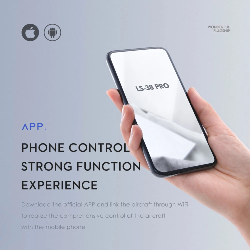 LS38 Drone - GPS 4K HD WIFI FPV Drone 1080P Camera Height Hold RC Foldable Quadcopter Dron Rc Helicopter Drone Gift Toy Professional Camera Drone 24 LS38 Drone, Download the official LS-38 APP_ PHONE CONTROL STRONG