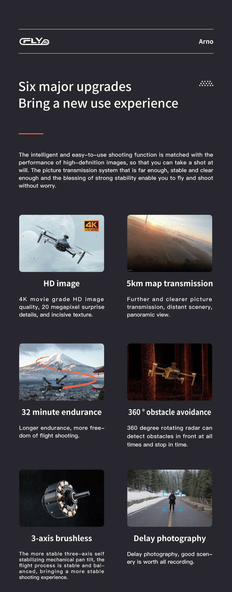 C-FLY Arno SE MAX Drone, picture transmission system that is far enough, stable and clear enough and the blessing of strong stability enable