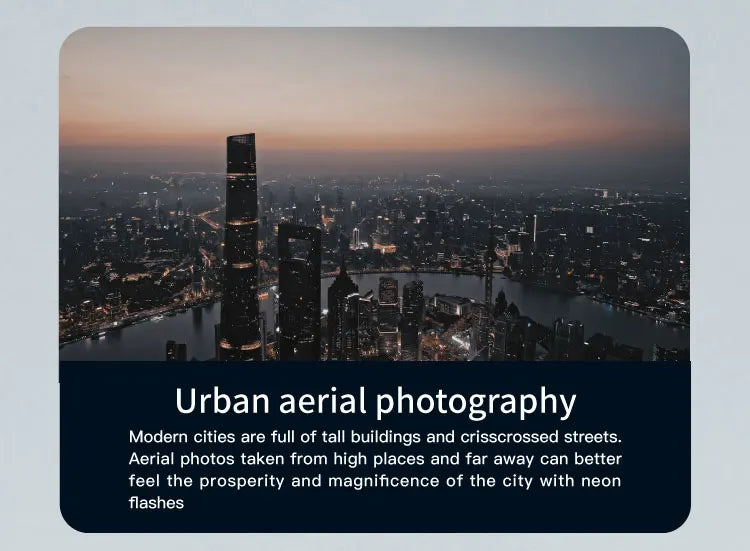 C-FLY Arno SE MAX Drone, aerial photos taken from high places and far away can better feel the prosperity and magnificence of