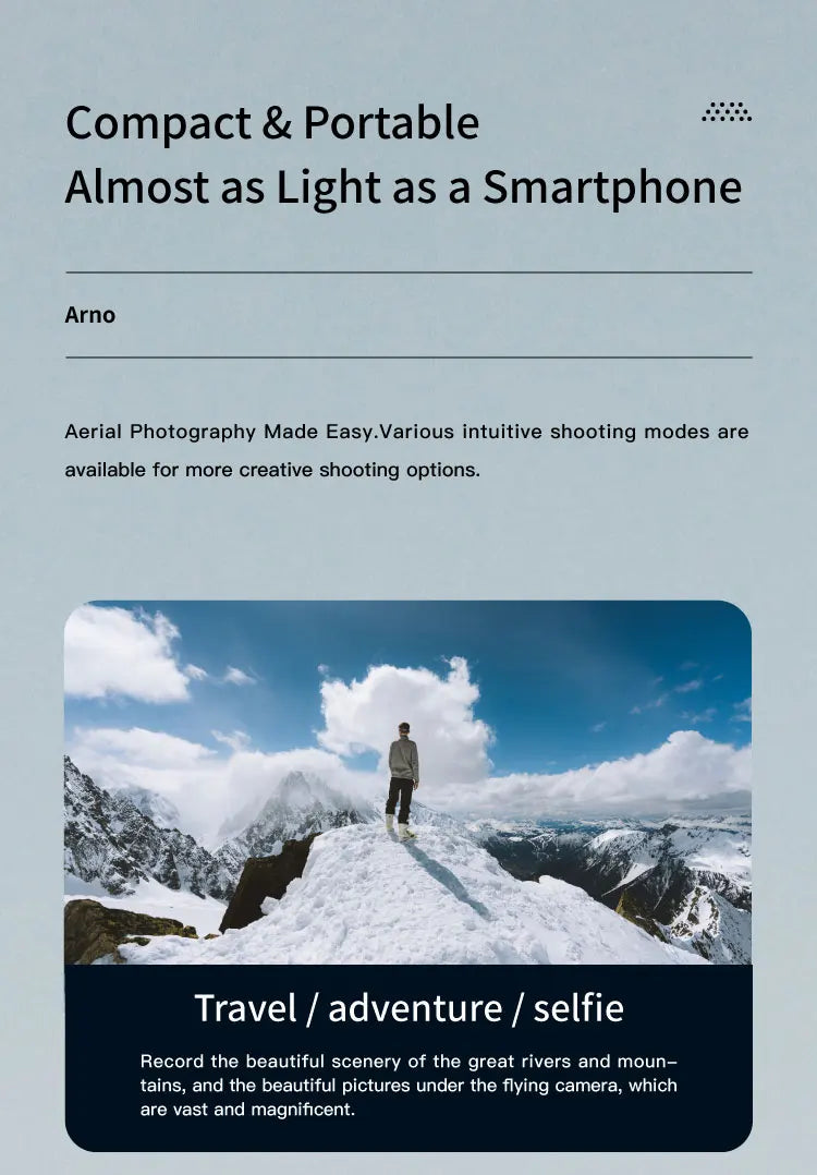 C-FLY Arno SE MAX Drone, Arno Aerial Photography Made Easy Various intuitive shooting modes are available for more creative