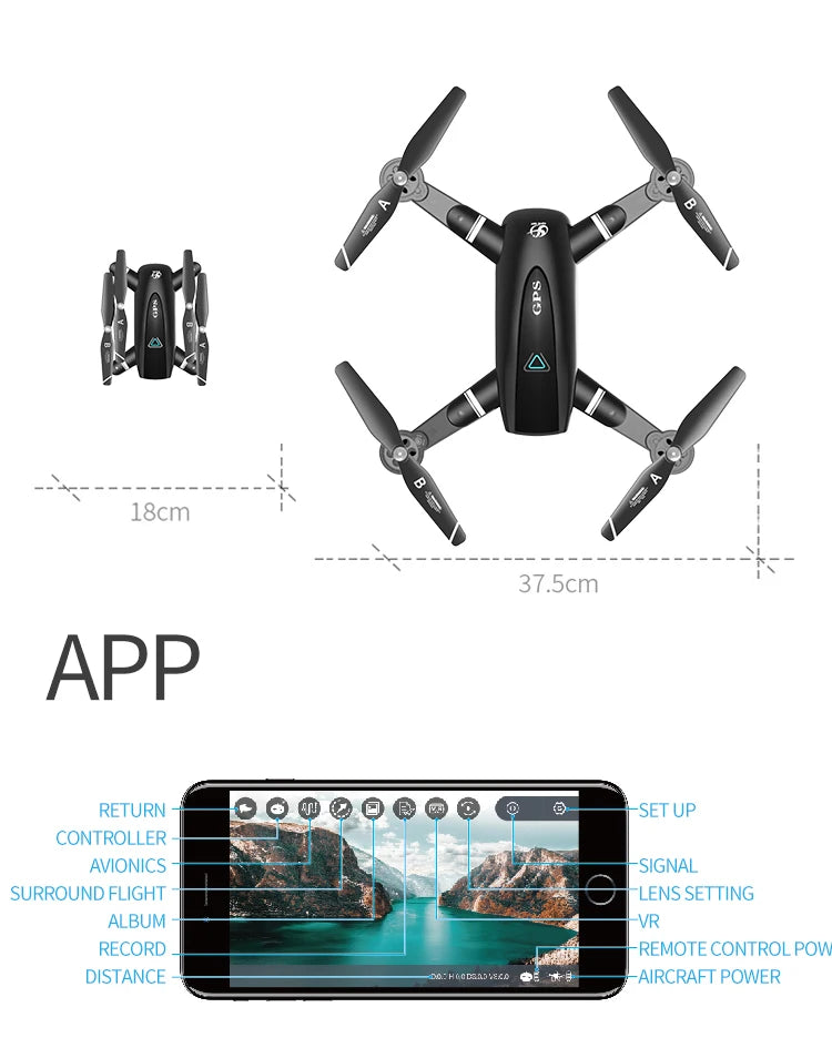 S167 Drone, APP RETURN SET UP CONTROLLER AVIONICS SIGN