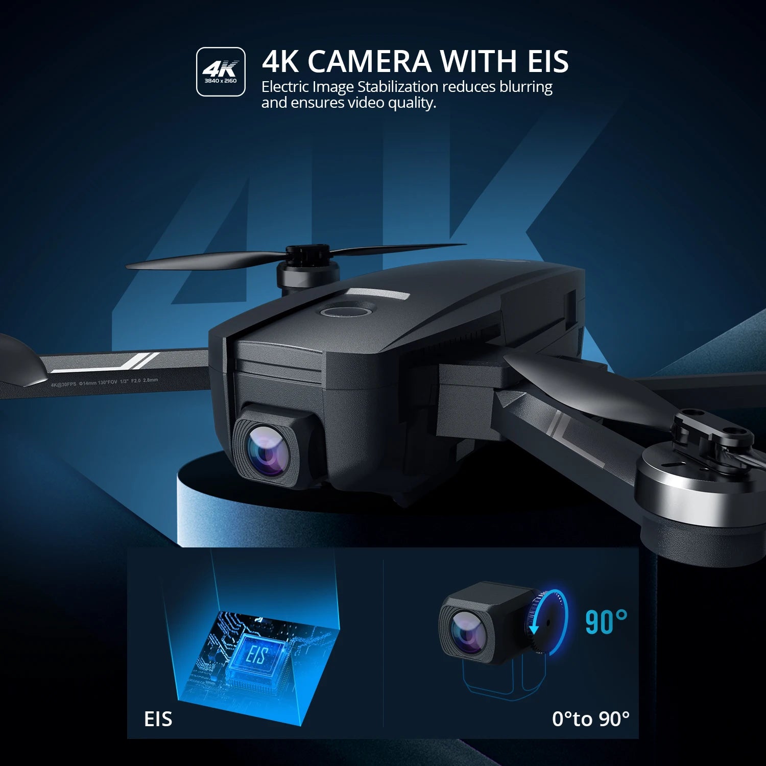 طائرة بدون طيار Holy Stone HS720E مطورة بدقة 4K HD ونظام تحديد المواقع 5G FPV وواي فاي FOV 120 درجة كاميرا بدون فرش كوادكوبتر 26 دقيقة وقت الطيران كاميرا احترافية بدون طيار 9 Holy Stone HS720E Upgraded 4K HD Drone, 4K CAMERA WITH EIS 3840* 2i60 Electric Image Stabilization